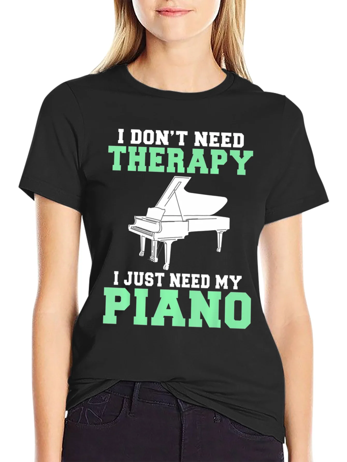 Piano Therapy T-Shirt - Music Lover Tee