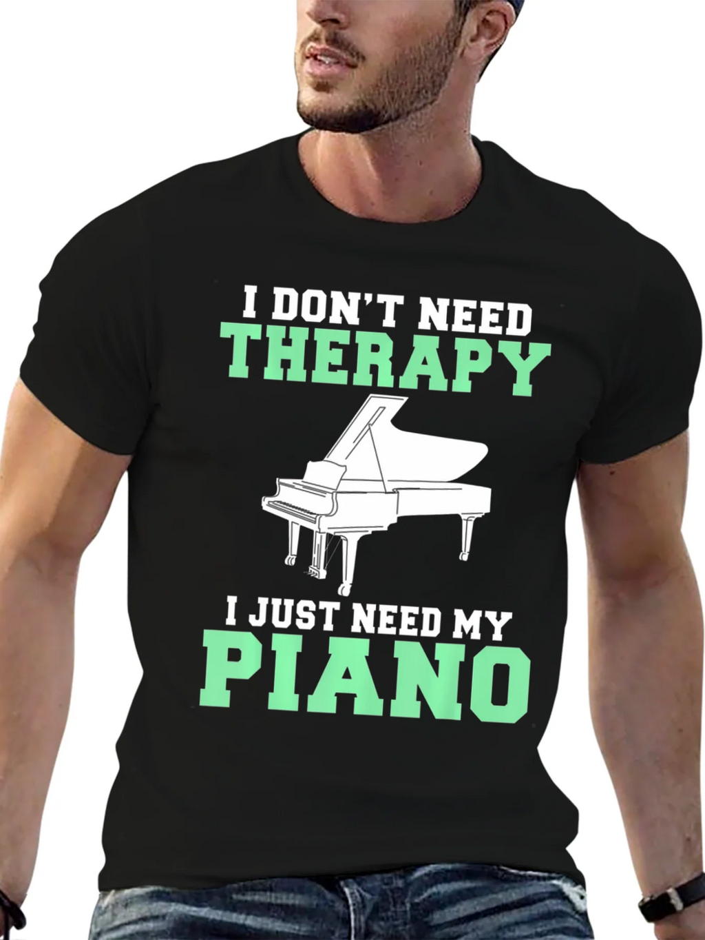 Piano Therapy T-Shirt - Music Lover Tee