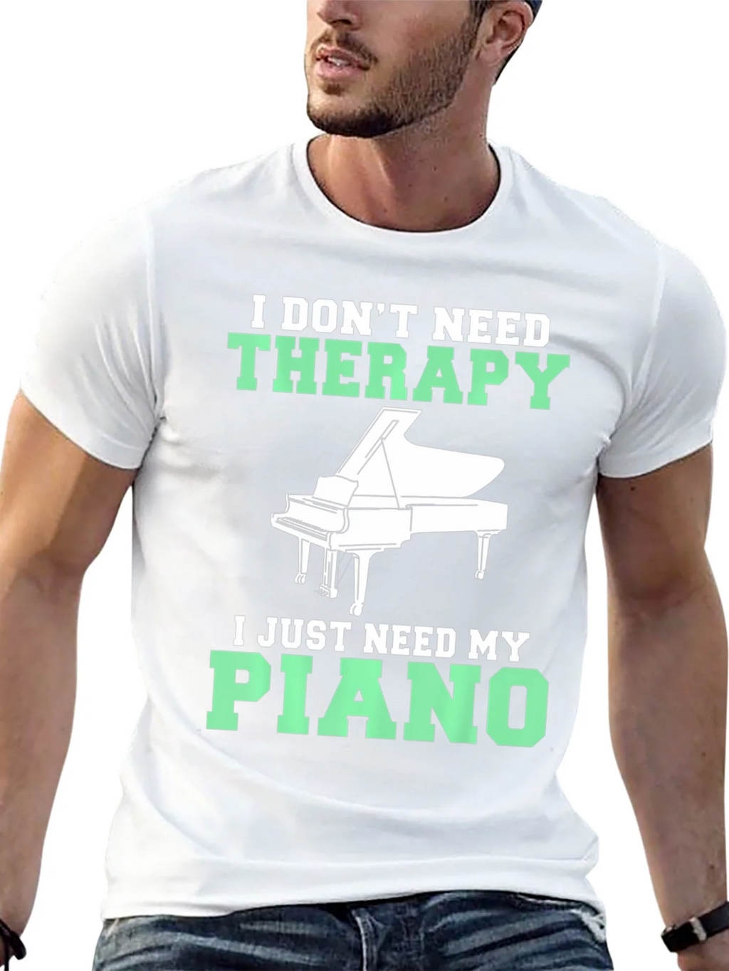 Piano Therapy T-Shirt - Music Lover Tee
