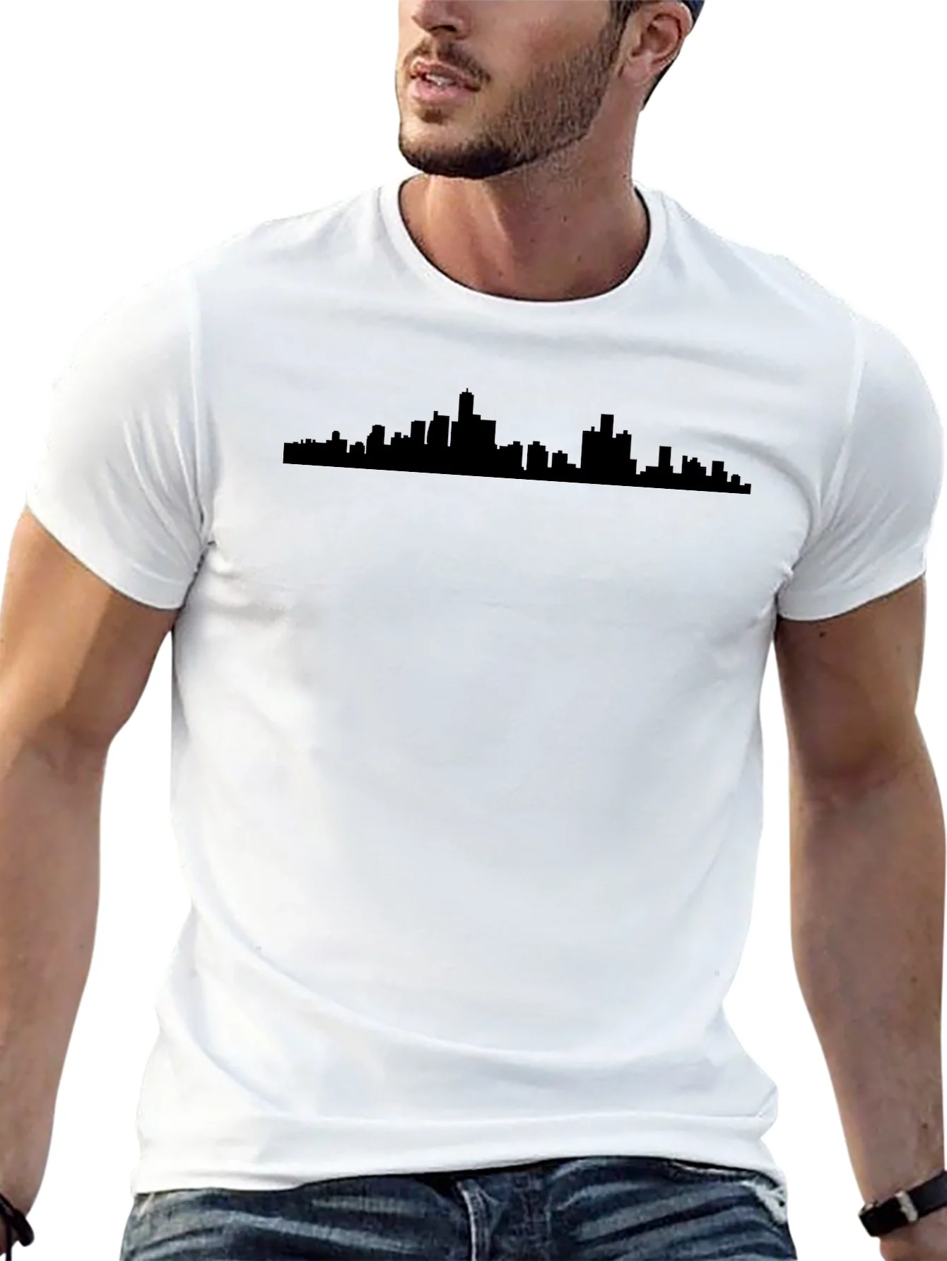 Cityscape Silhouette T-Shirt - Modern Urban Style